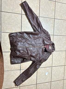 Vintage CALIFORNIAN Brown Genuine Leather Western Moto Jacket